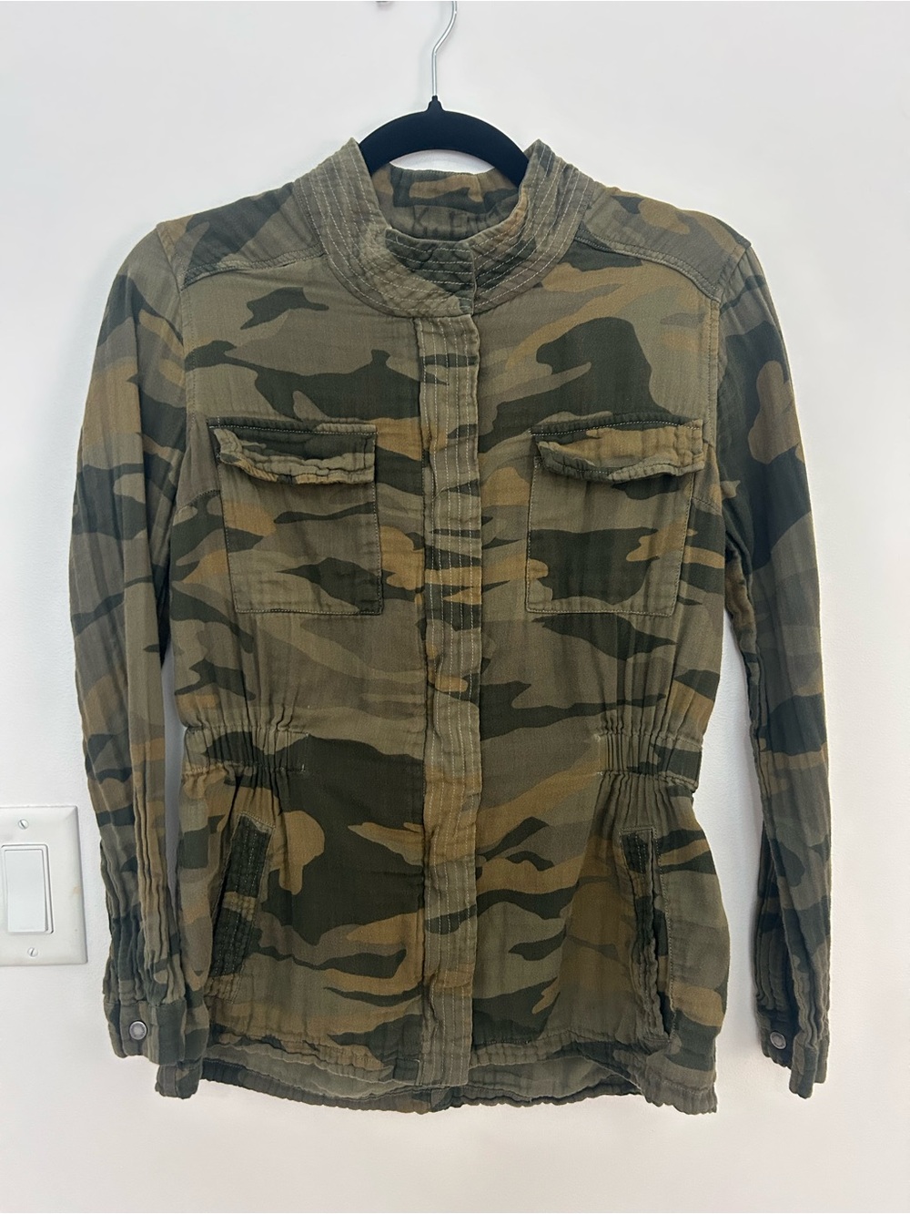 Splendid Camo Utility 100% Cotton Jacket Small Y2K Military Indie Sleaze